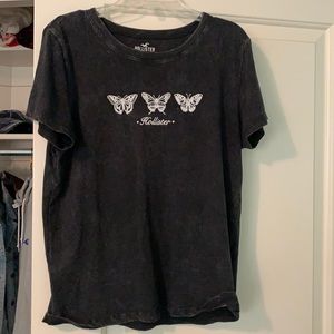 Faded black Hollister Graphic Tee